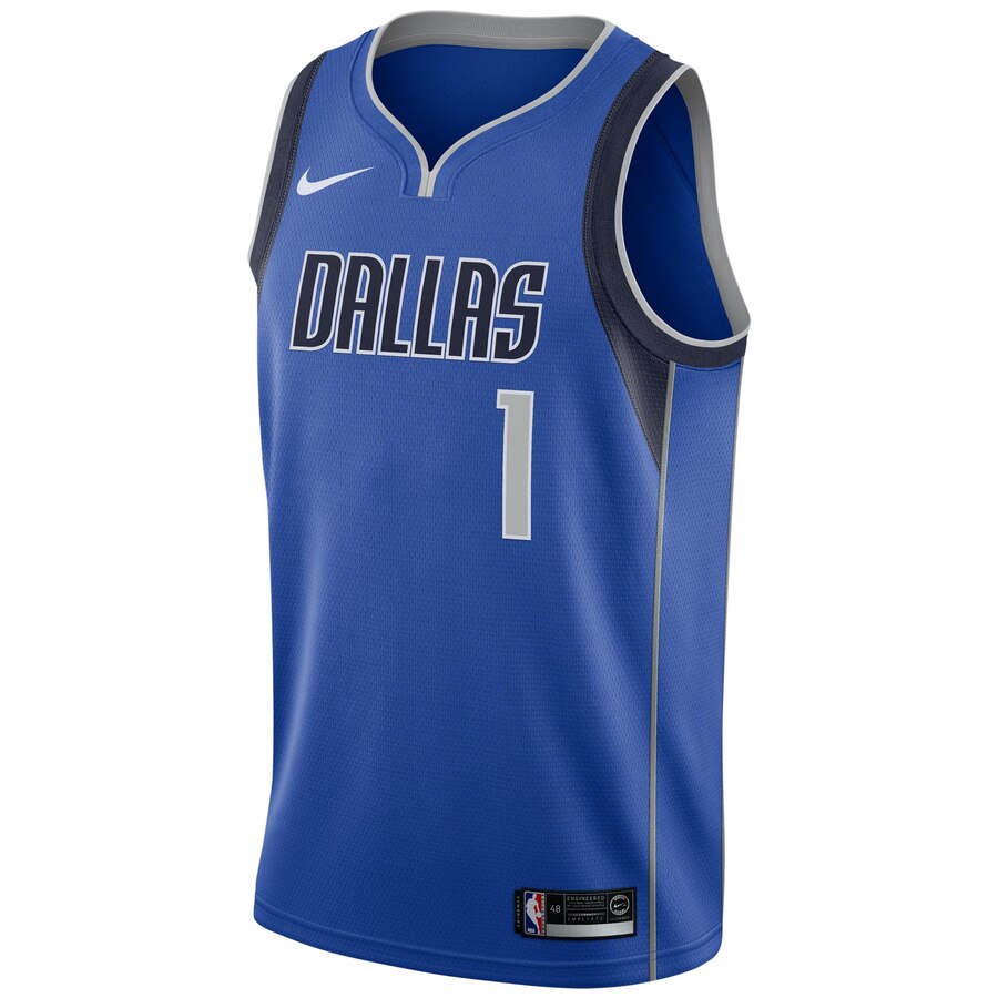 Alternative view of Dennis Smith Dallas Mavericks Swingman Jersey Blue - Icon Edition