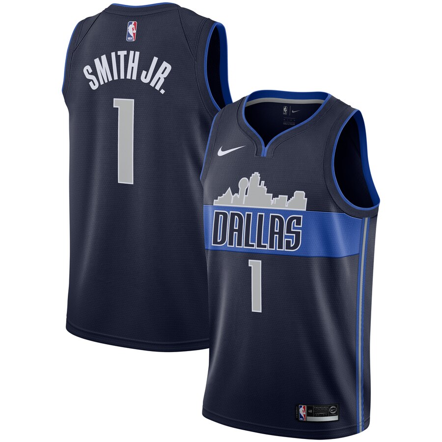 Dennis Smith Jr Dallas Mavericks Replica Swingman Jersey - Statement Edition - Navy
