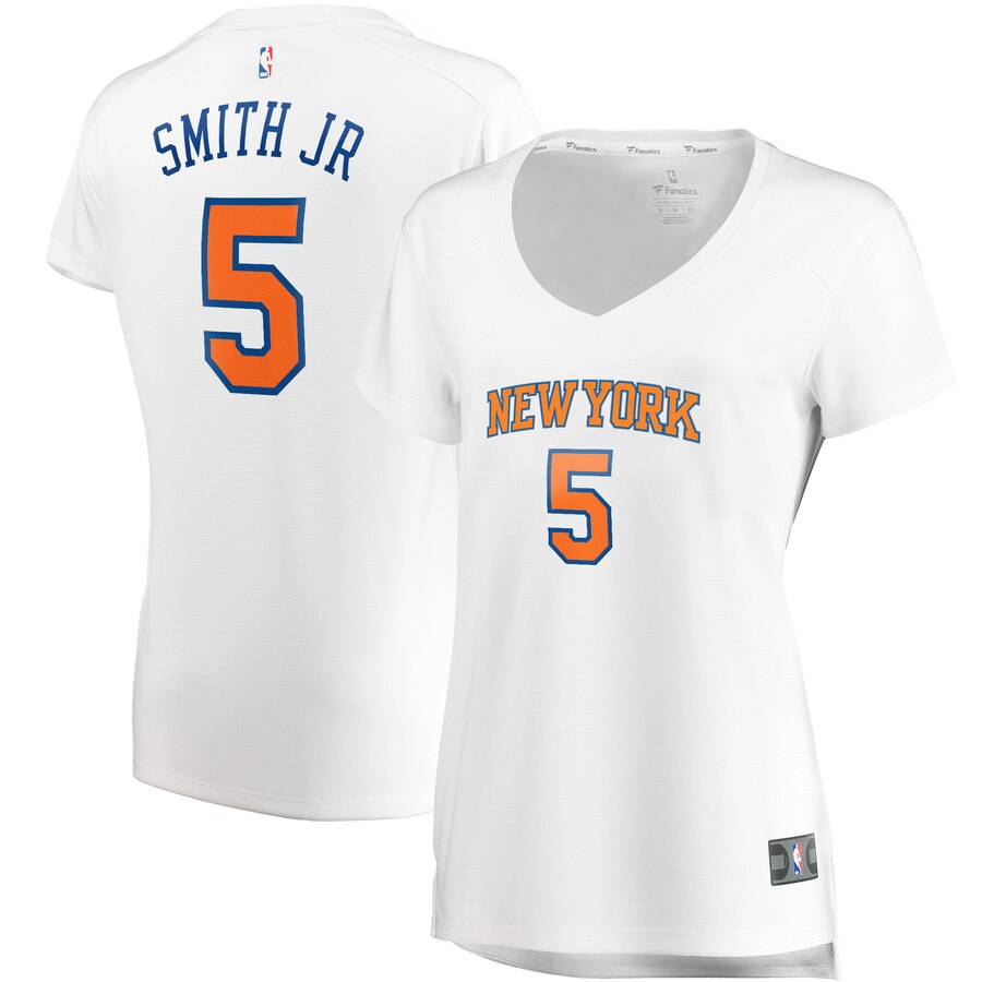 Dennis Smith Jr. New York Knicks Fanatics Branded Women's Fast Break Player Replica Jersey - Association Edition - White