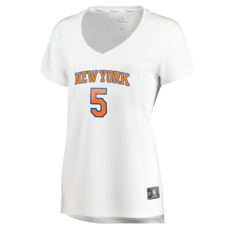 Alternative view of Dennis Smith Jr. New York Knicks Fanatics Branded Women's Fast Break Player Replica Jersey - Association Edition - White