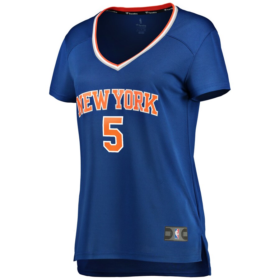 Alternative view of Dennis Smith Jr. New York Knicks Fanatics Branded Women's Fast Break Player Replica Jersey - Icon Edition - Blue