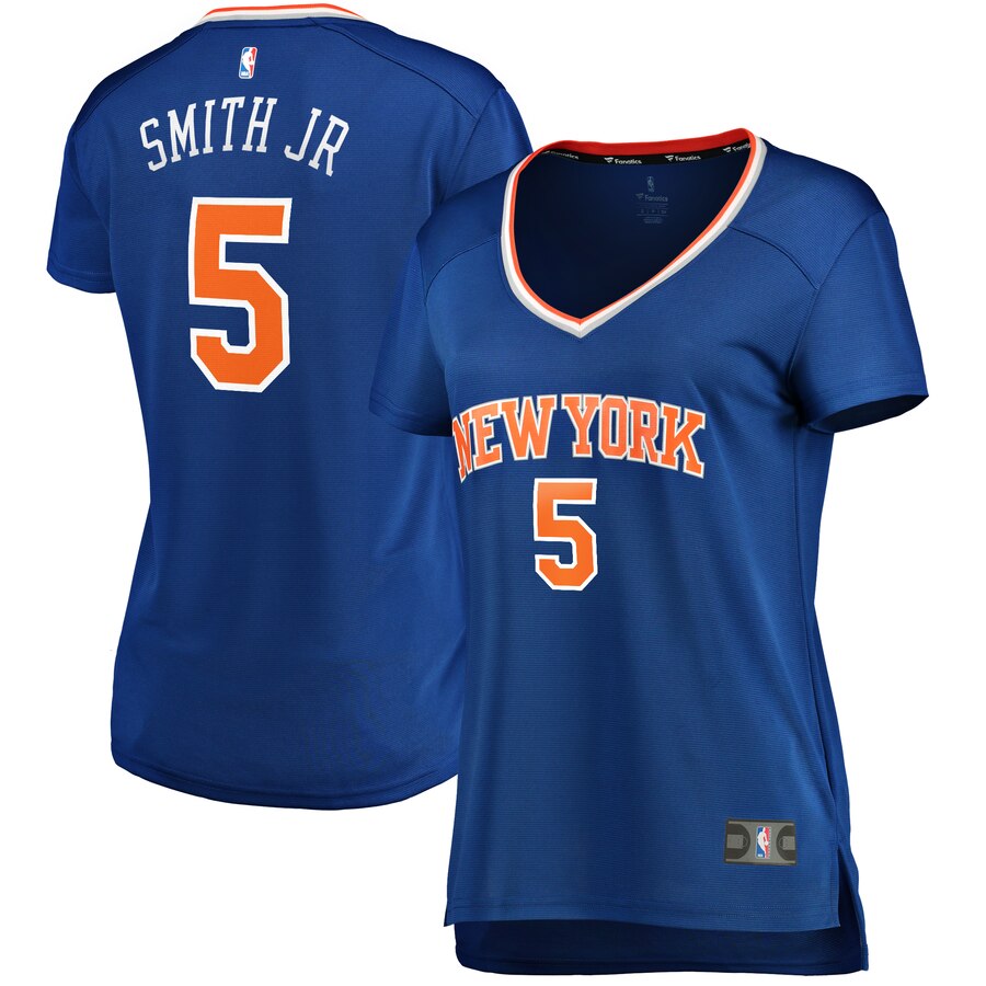 Dennis Smith Jr. New York Knicks Fanatics Branded Women's Fast Break Player Replica Jersey - Icon Edition - Blue