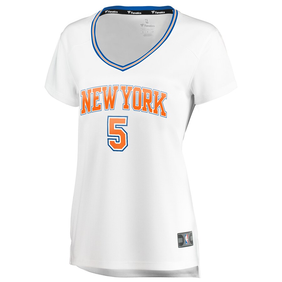 Alternative view of Dennis Smith Jr. New York Knicks Fanatics Branded Women's Fast Break Player Replica Jersey - Statement Edition - White