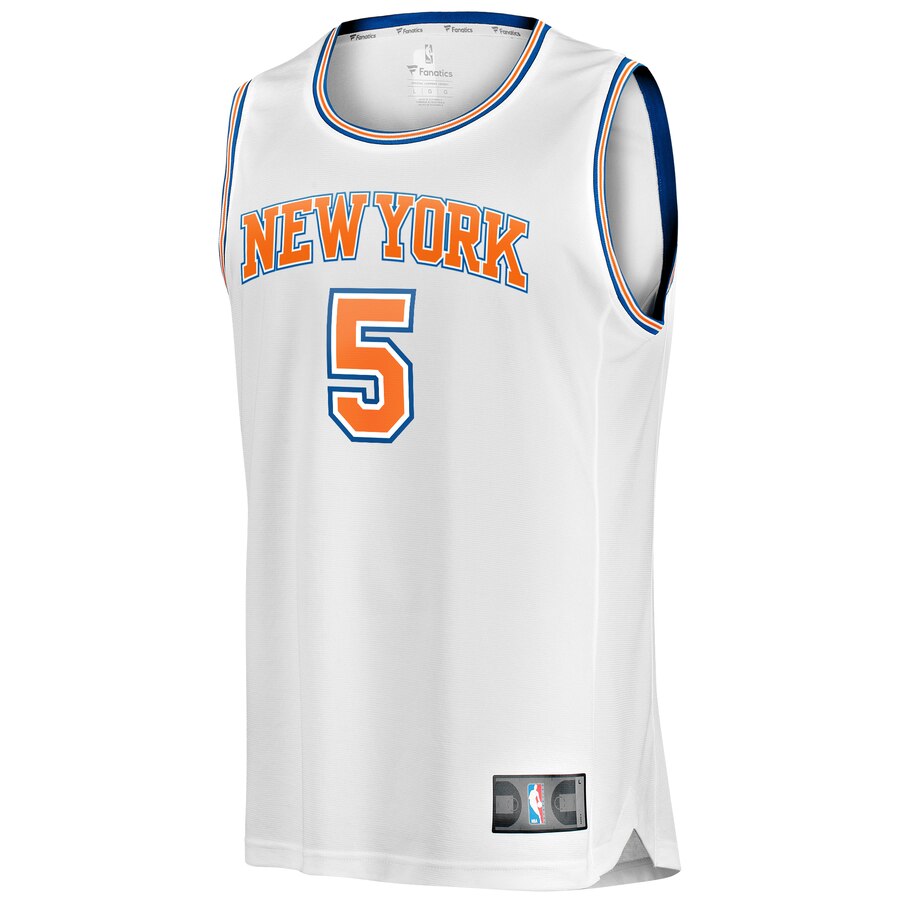 Alternative view of Dennis Smith Jr. New York Knicks Fanatics Branded Youth Fast Break Replica Player Jersey - Statement Edition - White