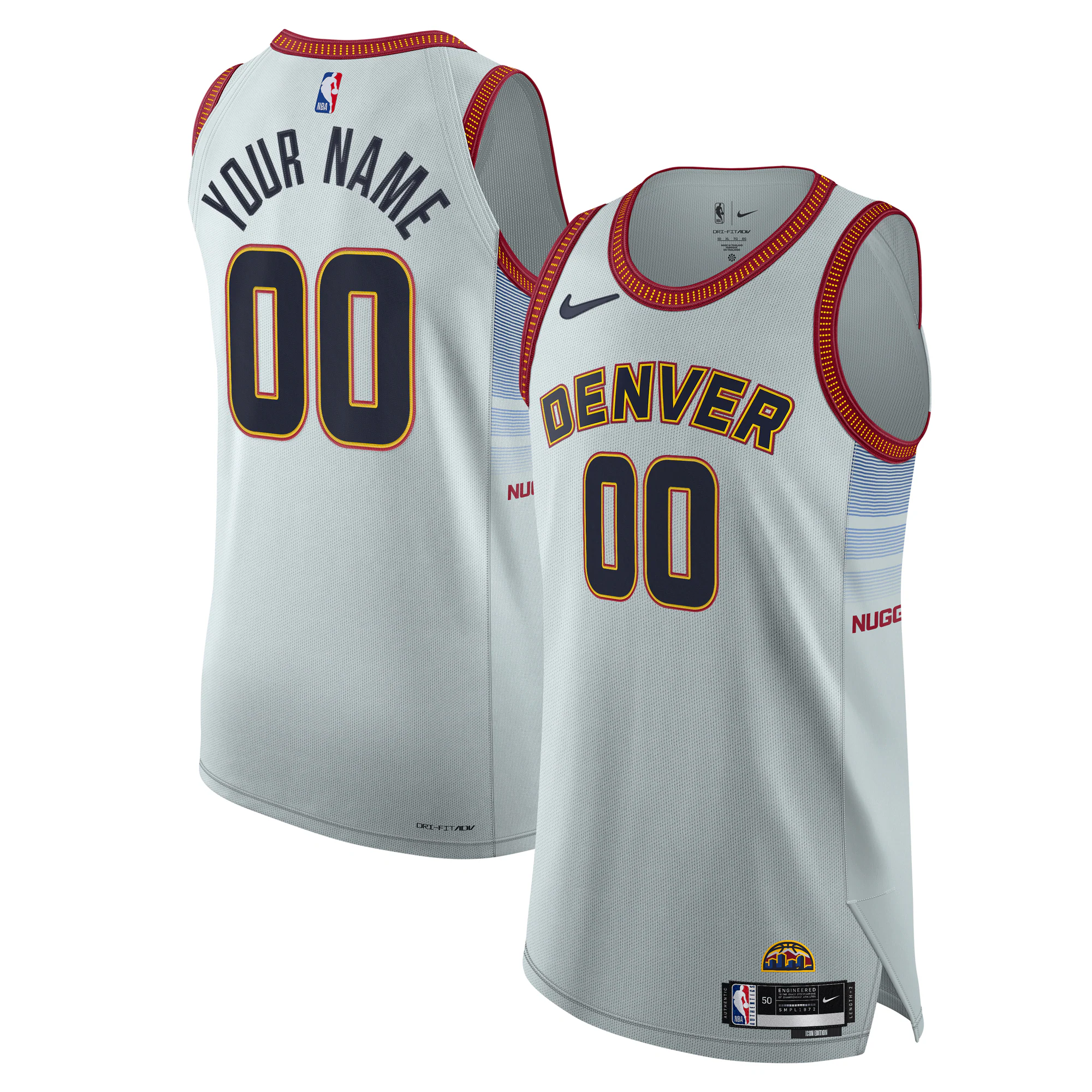 Denver Nuggets 2022/23 Authentic Jersey - City Edition - Silver