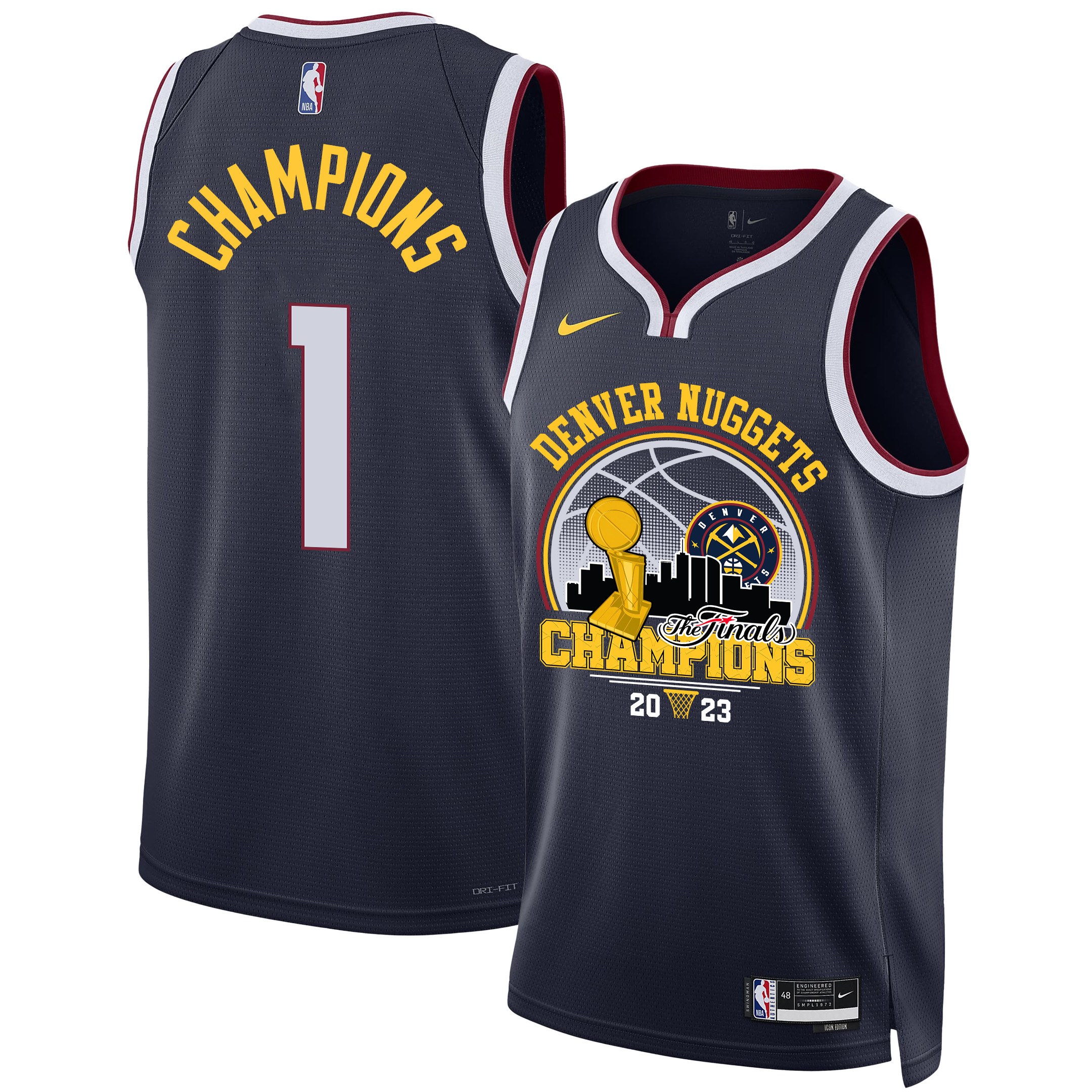 Denver Nuggets 2023 The Final Champions Swingman Jersey Golden Triumph - Black - JS672 