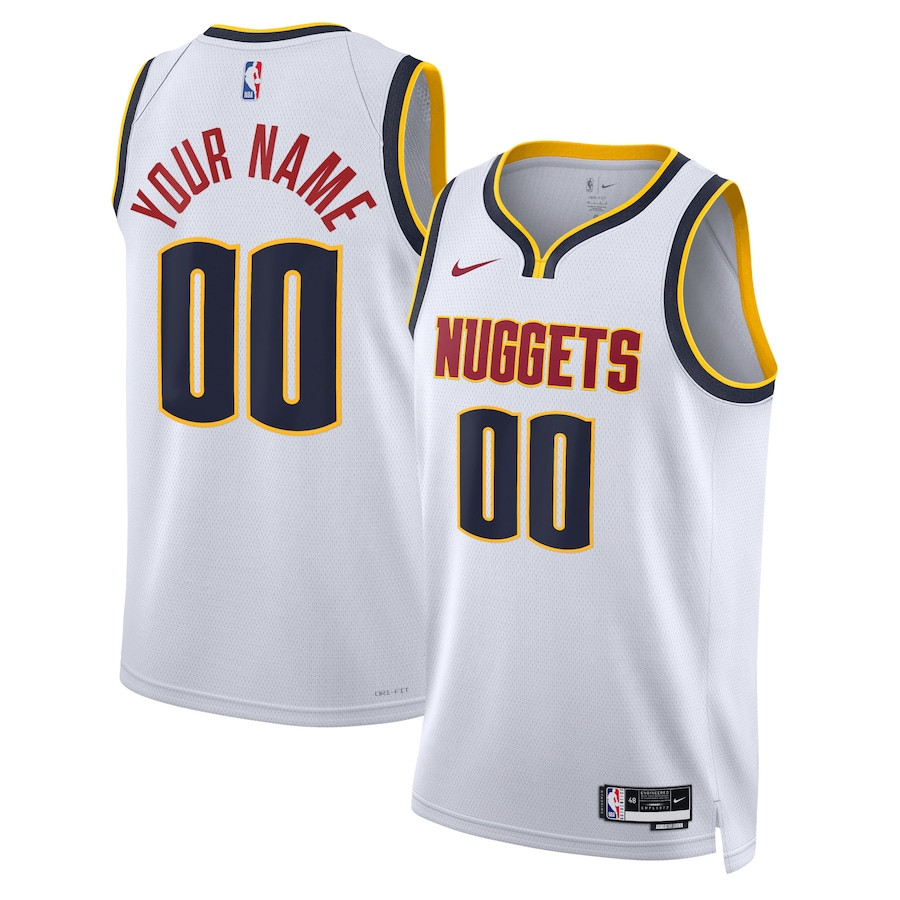 Denver Nuggets 2023/24 Association Swingman Custom Men Jersey - White - JS632 