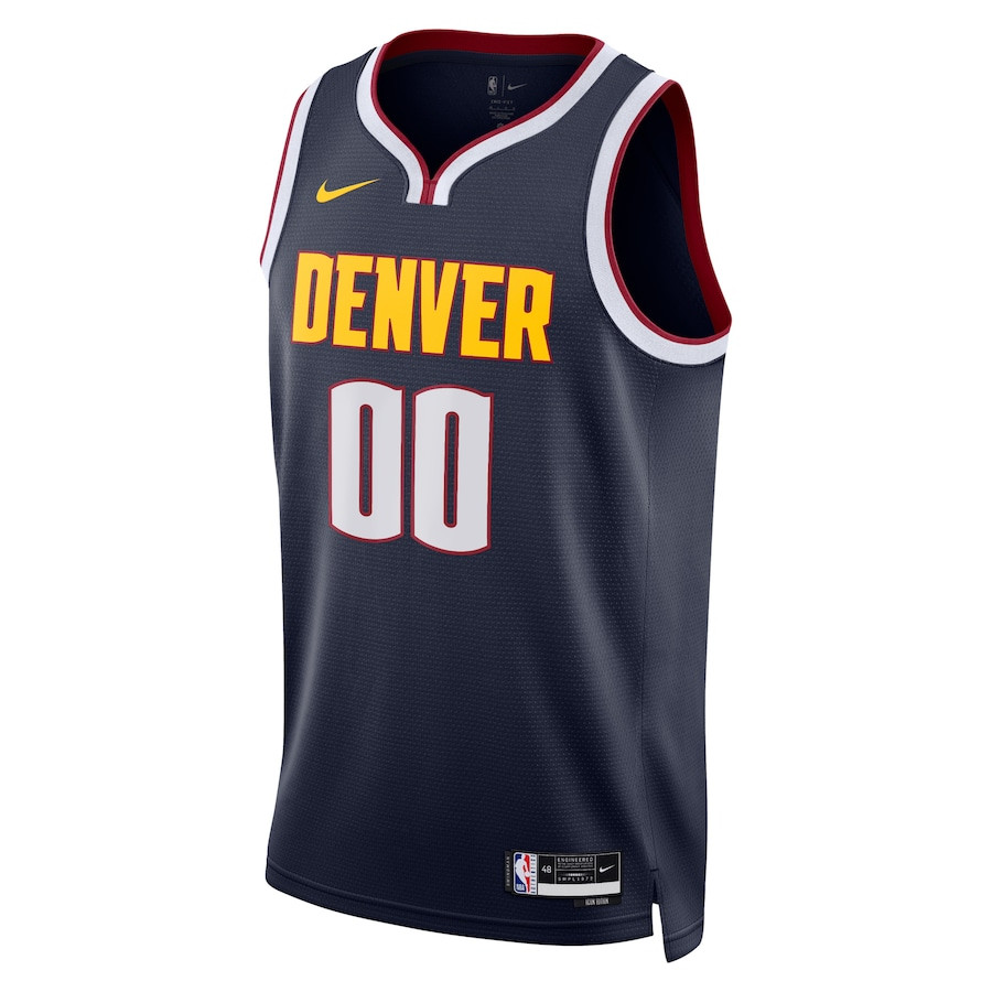 Alternative view of Denver Nuggets 2023/24 Icon Swingman Custom Men Jersey - Navy - JS772 