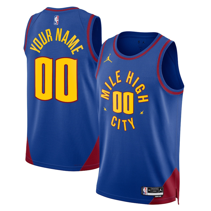 Denver Nuggets 2023/24 Statement Swingman Custom Men Jersey - Royal - JS870 