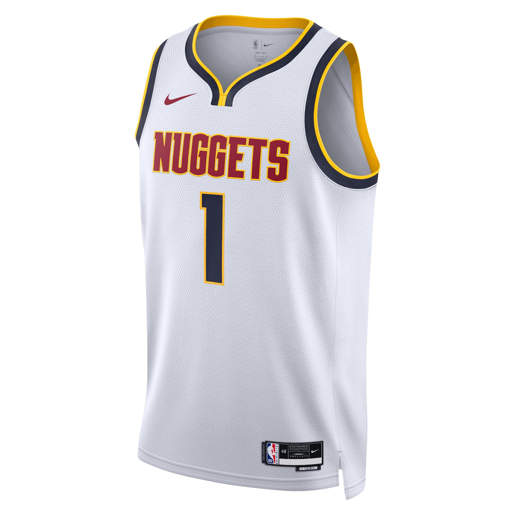Denver Nuggets Association Edition Swingman Jersey - White - Michael Porter Jr. - Unisex - JS838 
