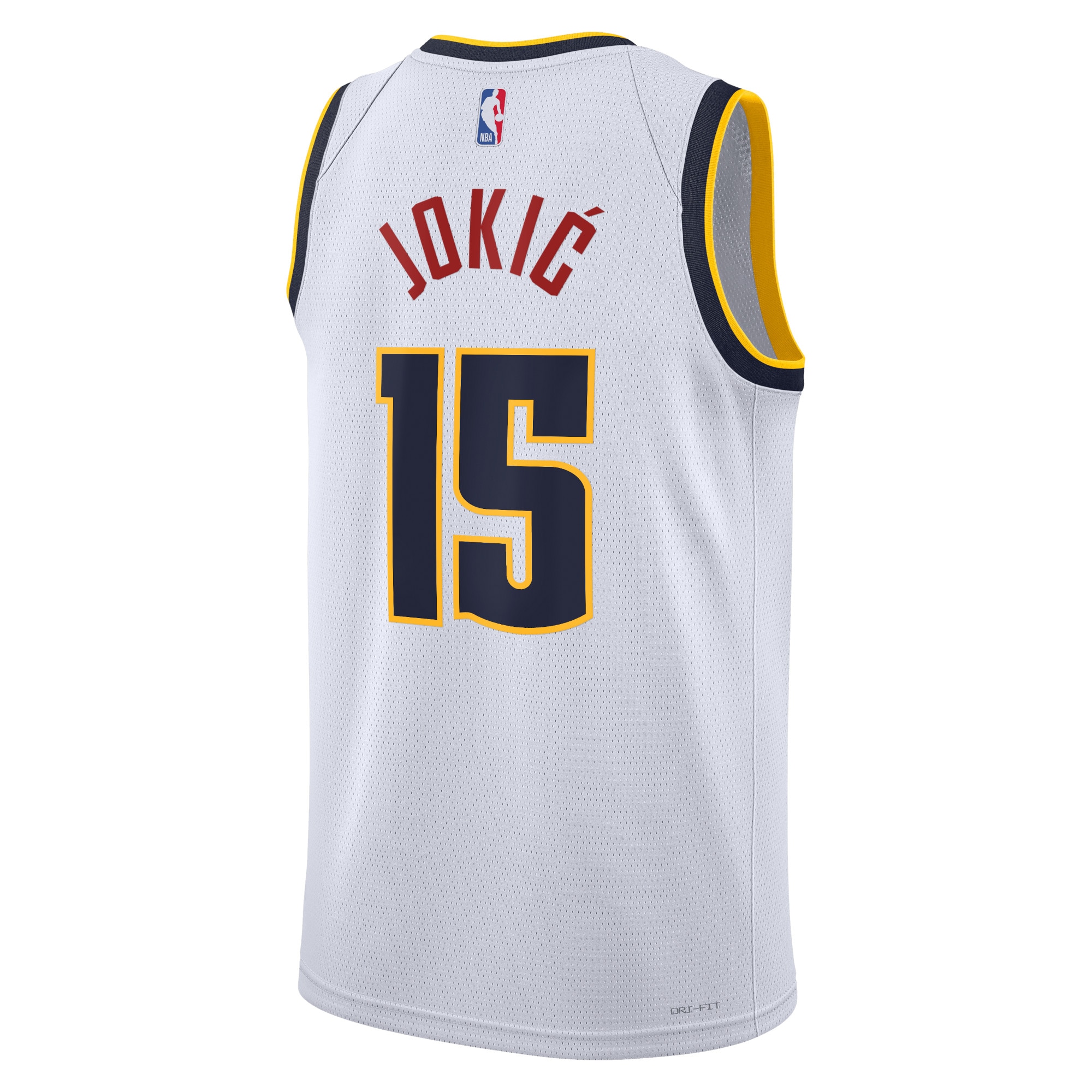 Alternative view of Denver Nuggets Association Edition Swingman Jersey - White - Nikola Jokić - Unisex - JS486 