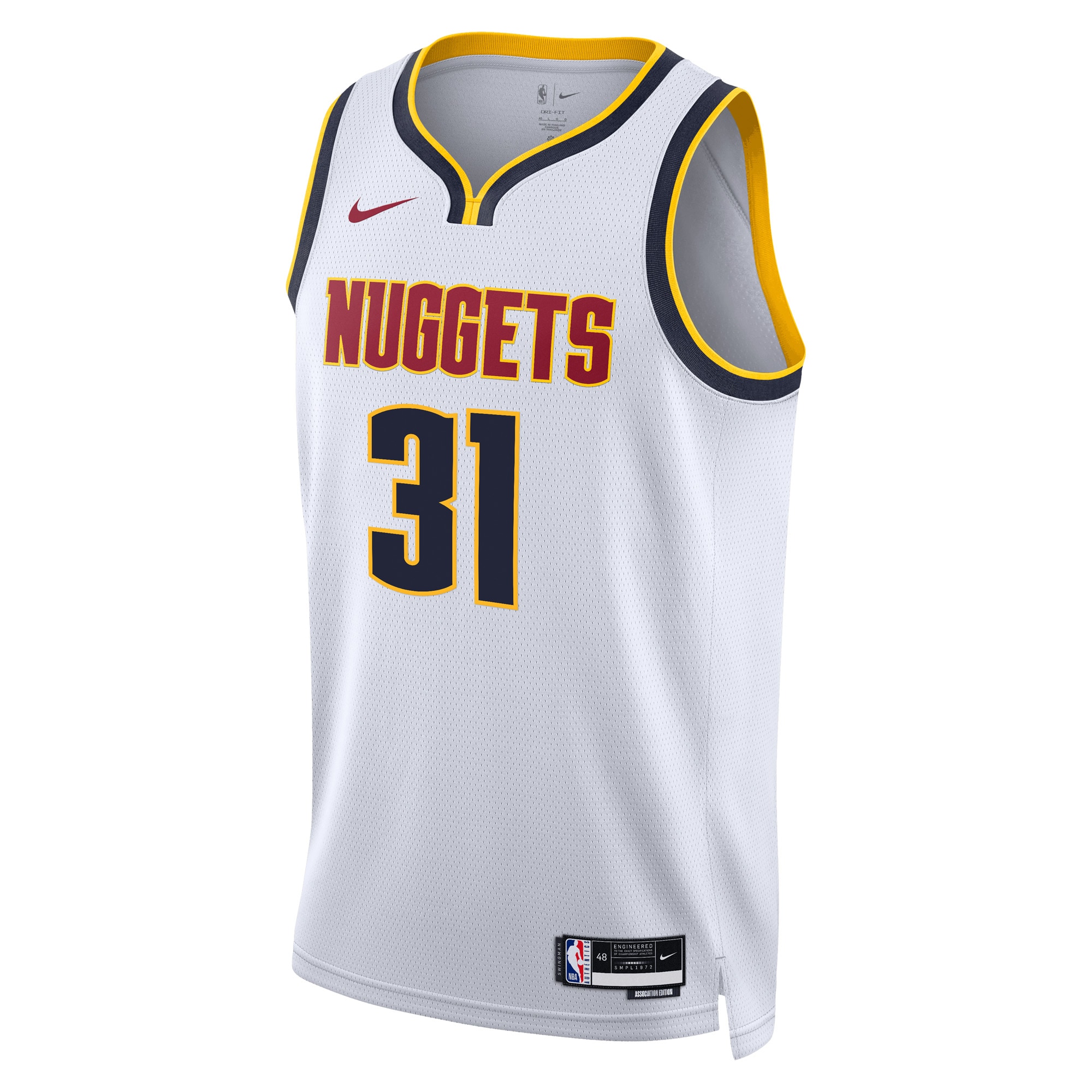 Alternative view of Denver Nuggets Association Edition Swingman Jersey - White - Vlatko Čančar - Unisex - JS206 