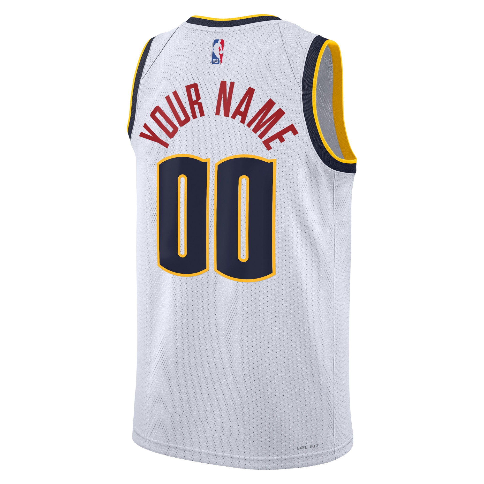 Alternative view of Denver Nuggets Association Swingman Jersey - Custom - Unisex - JS453 