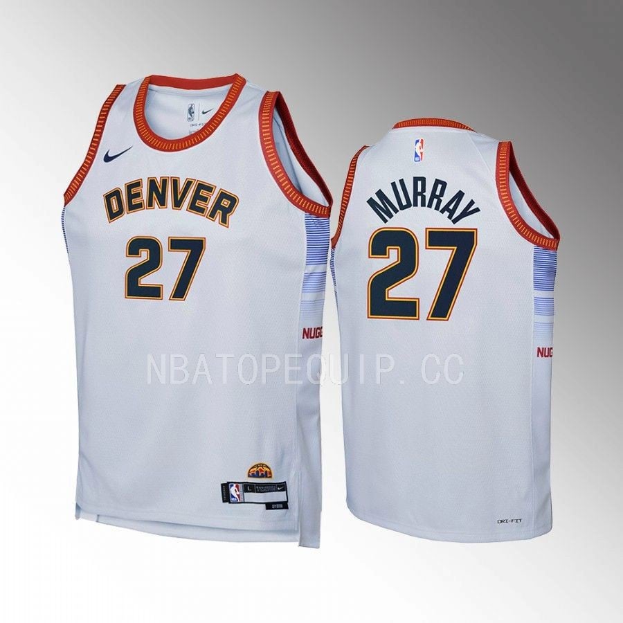 Denver Nuggets Jamal Murray 27 City Edition Gray Youth Jersey Swingman - JS904 