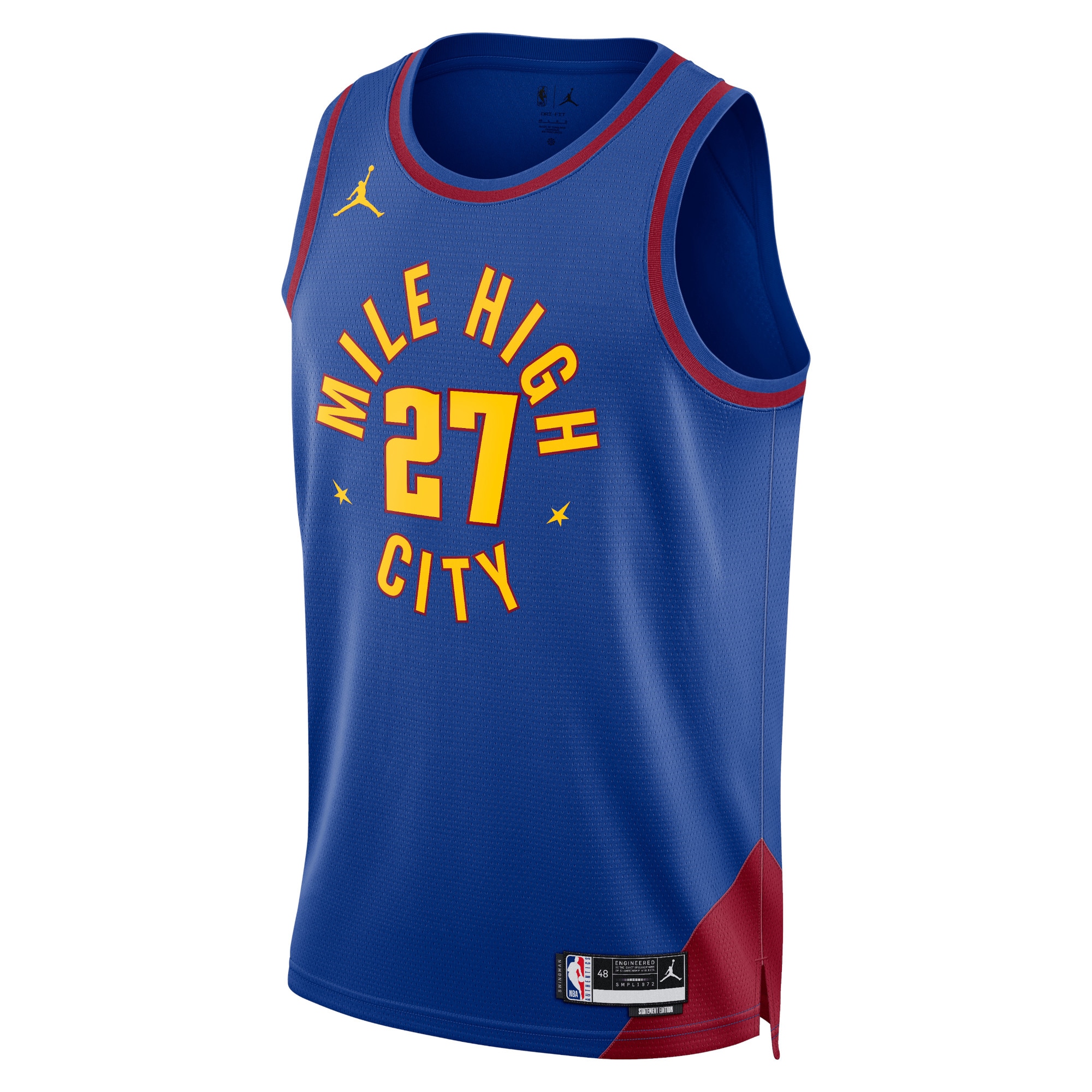 Denver Nuggets Jordan Statement Edition Swingman Jersey - Blue - Jamal Murray - Unisex - JS273 