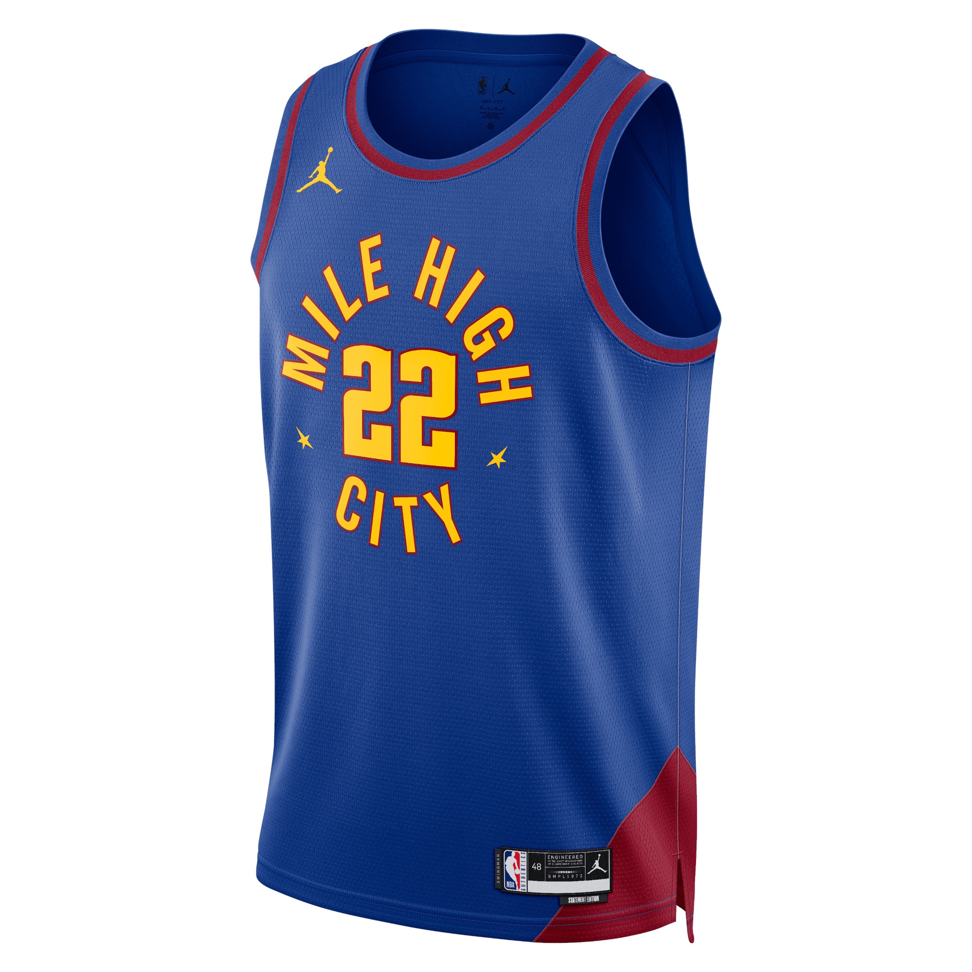Denver Nuggets Jordan Statement Edition Swingman Jersey - Blue - Zeke Nnaji - Unisex - JS684 