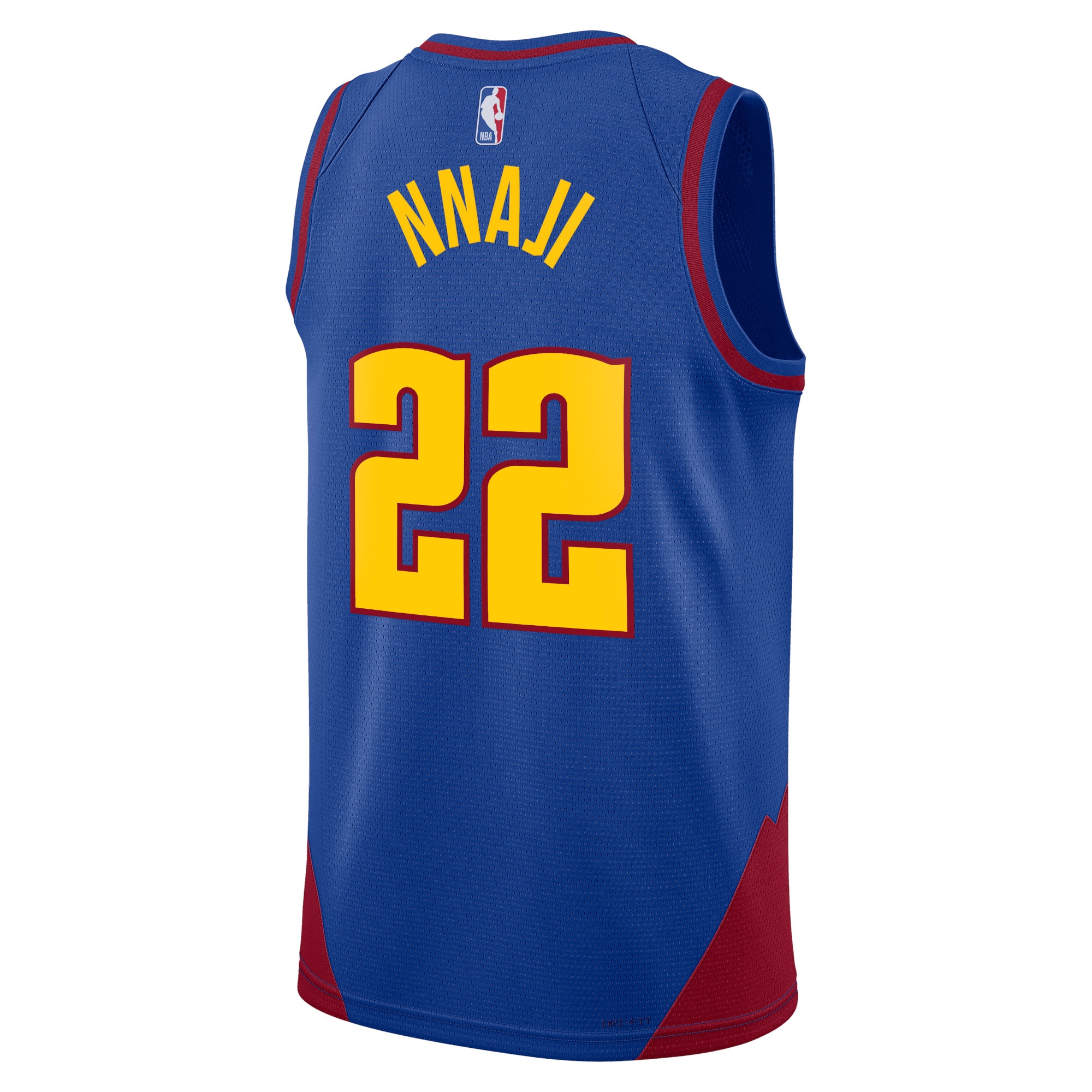 Alternative view of Denver Nuggets Jordan Statement Edition Swingman Jersey - Blue - Zeke Nnaji - Unisex - JS684 