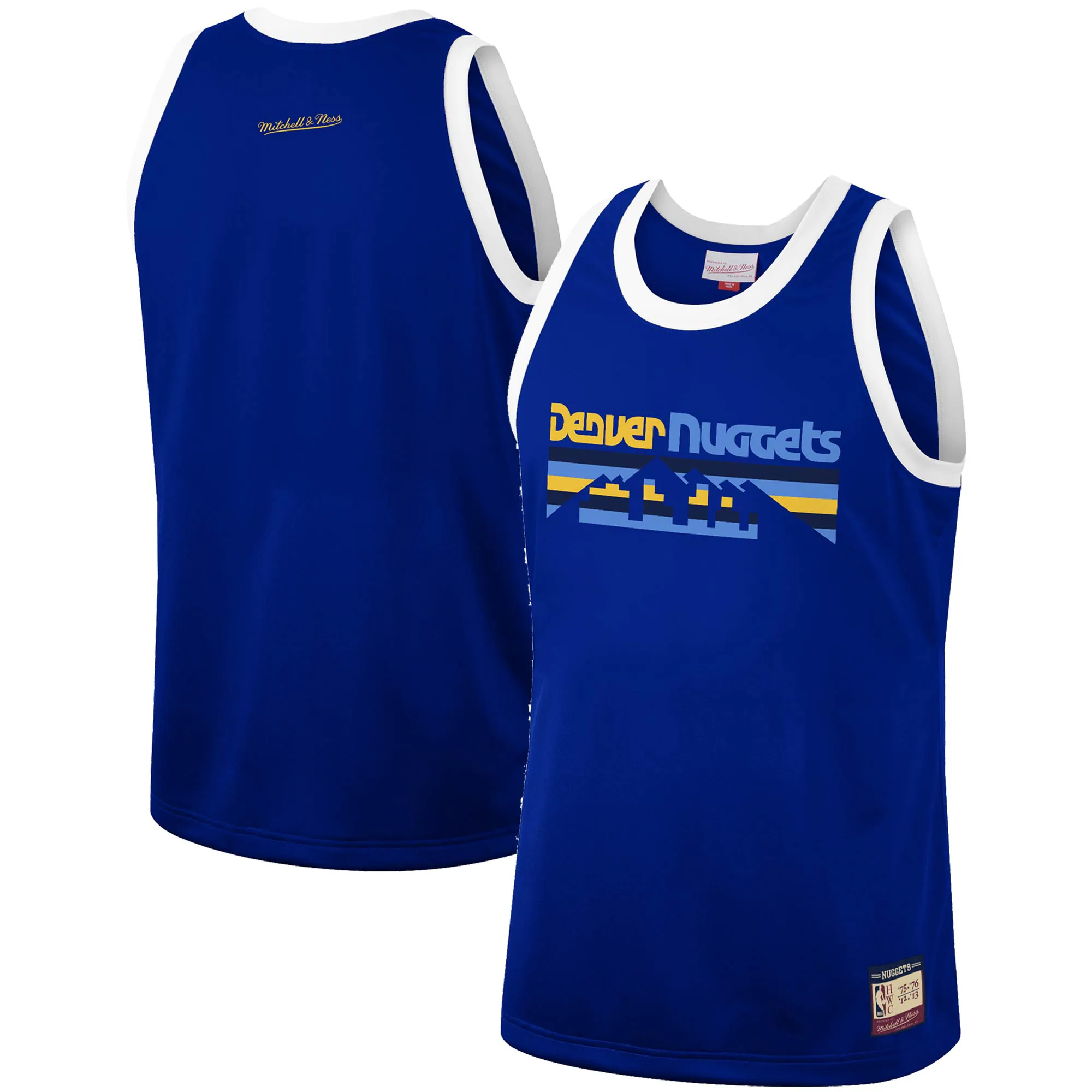 Alternative view of Denver Nuggets Mitchell & Ness Hardwood Classics Team Heritage Fashion Jersey - Royal