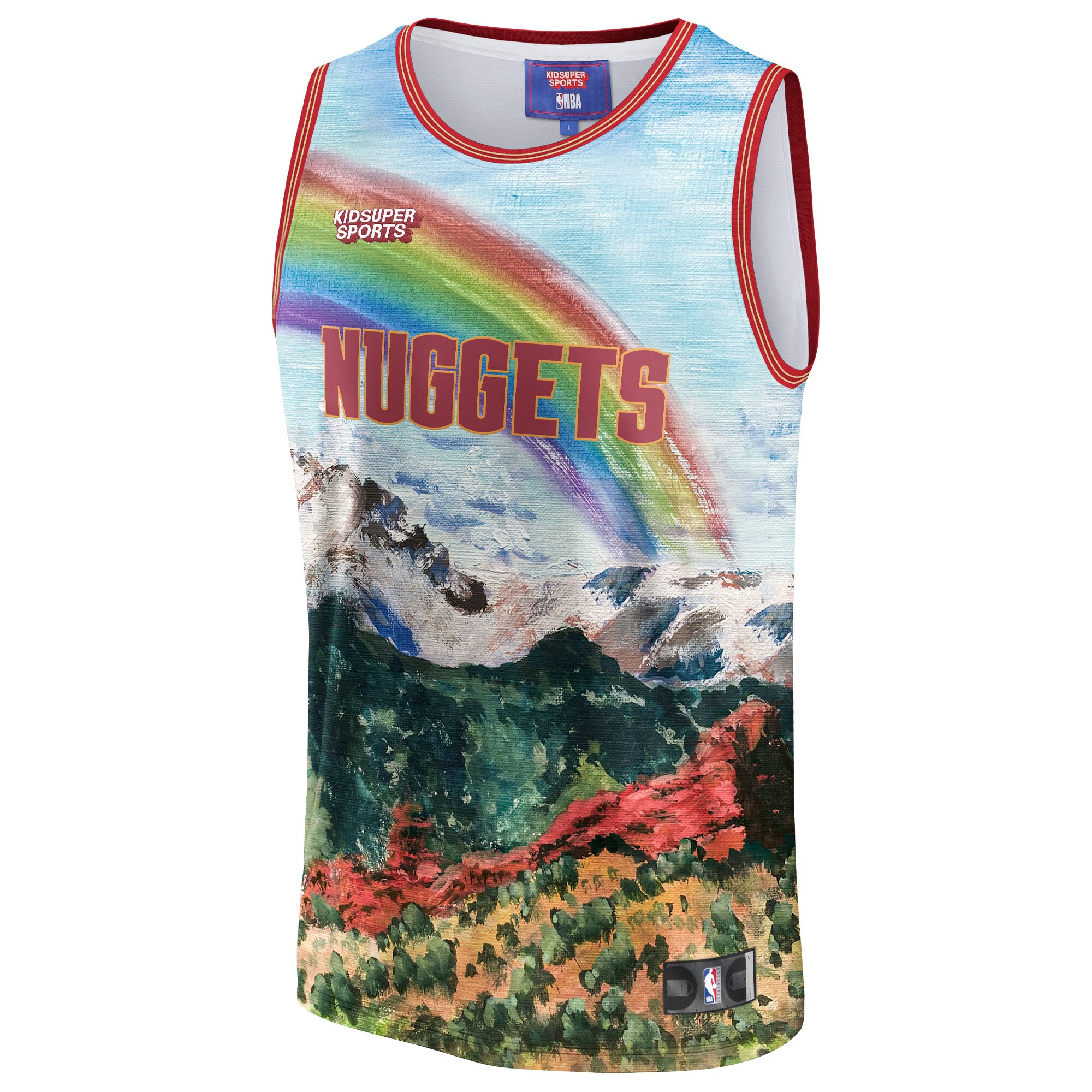 Alternative view of Denver Nuggets Nba & Kidsuper Studios By Fanatics Unisex Hometown Jersey - Blue