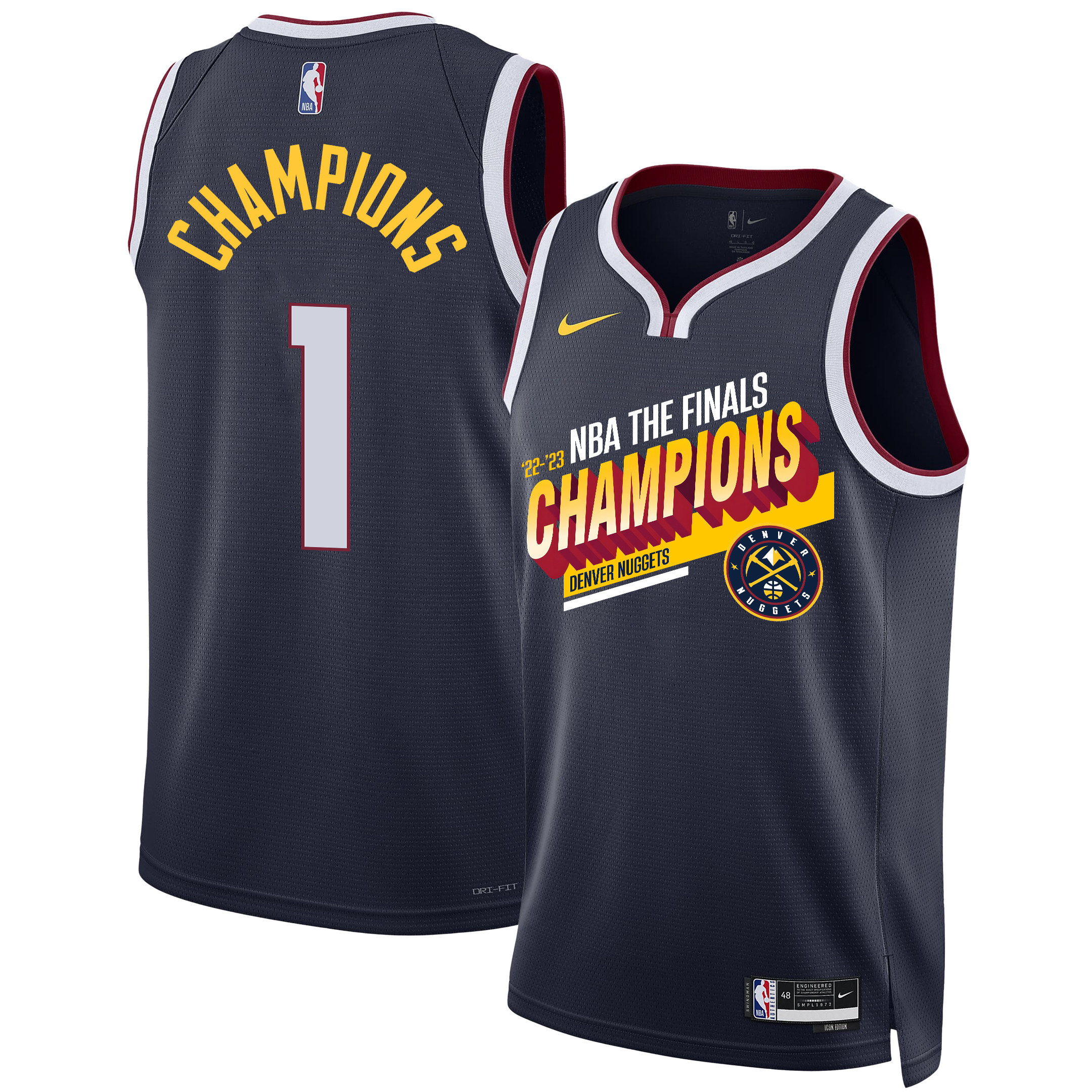 Denver Nuggets Soar To Victory 2023 NBA Champions Swingman Jersey - Black - JS215 