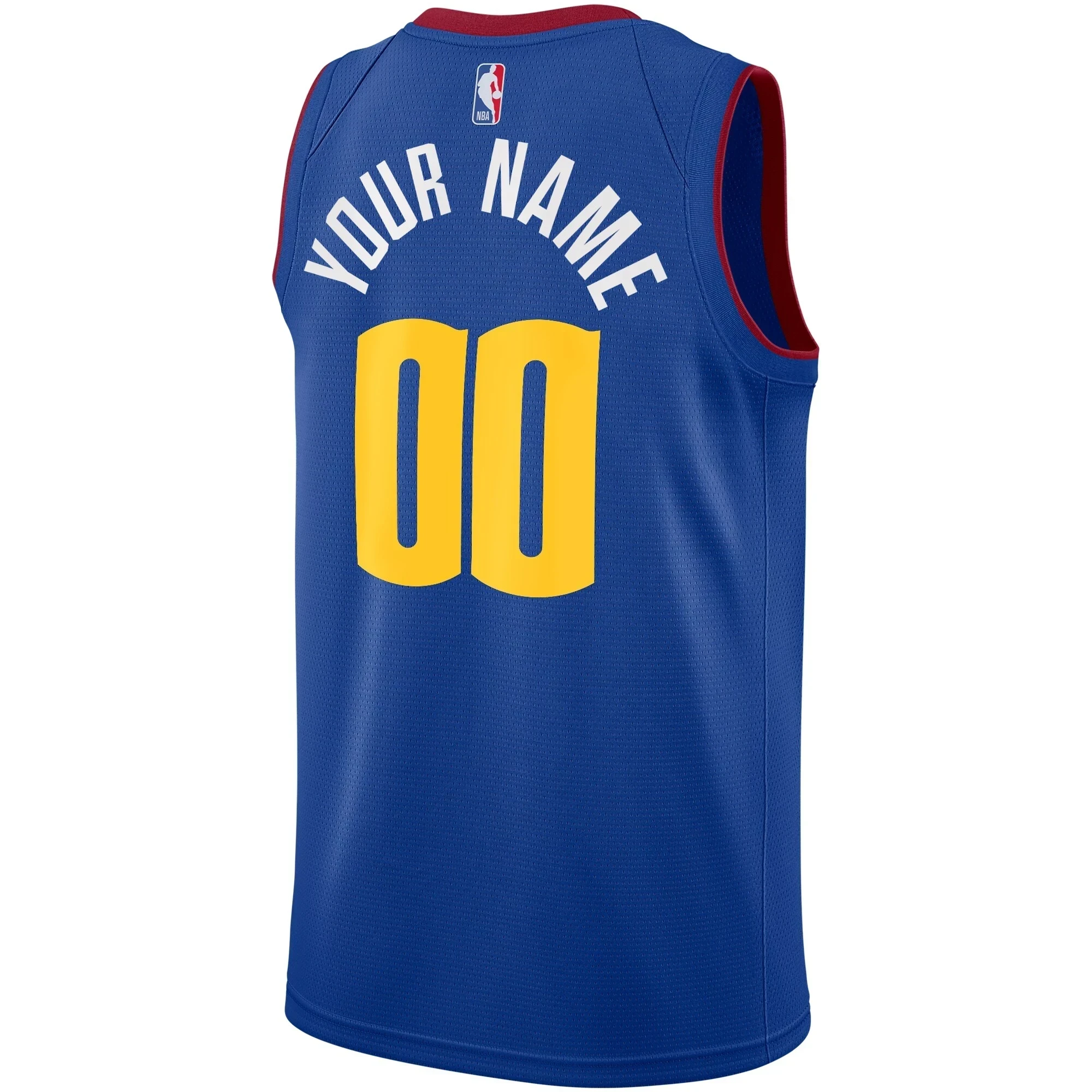 Alternative view of Denver Nuggets Swingman Custom Jersey - Statement Edition - Blue - JS880 
