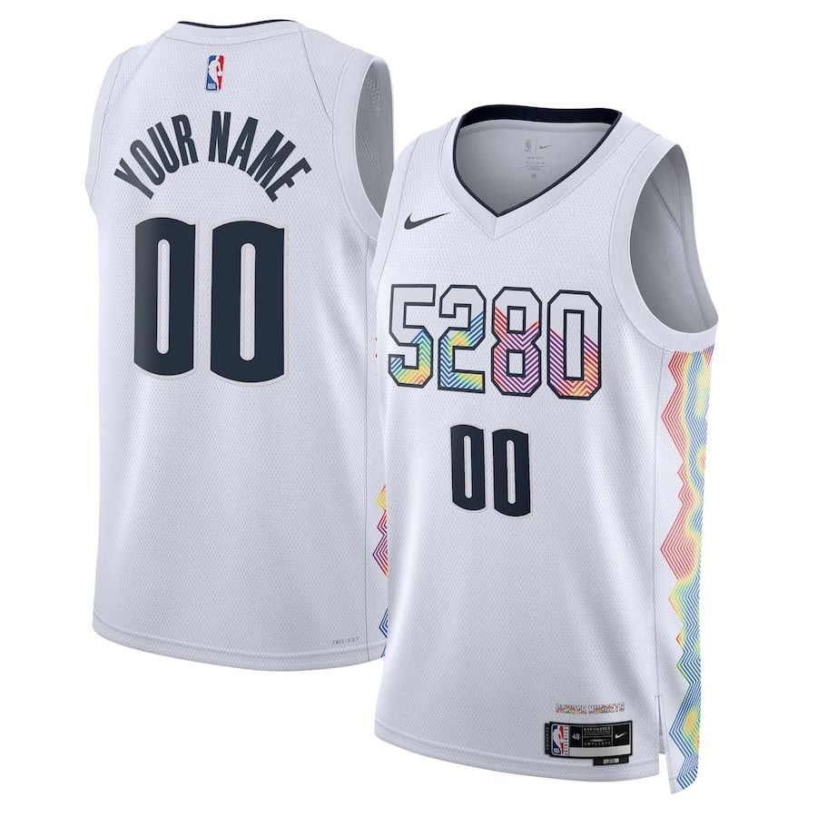 Denver Nuggets Unisex 2024/25 Custom Swingman Jersey - City Edition - White - JS186 
