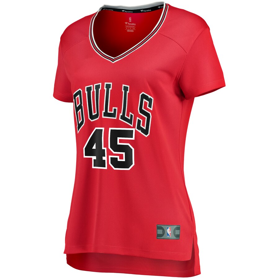 Alternative view of Denzel Valentine Chicago Bulls Fanatics Branded Women's Fast Break Player Jersey - Icon Edition - Red