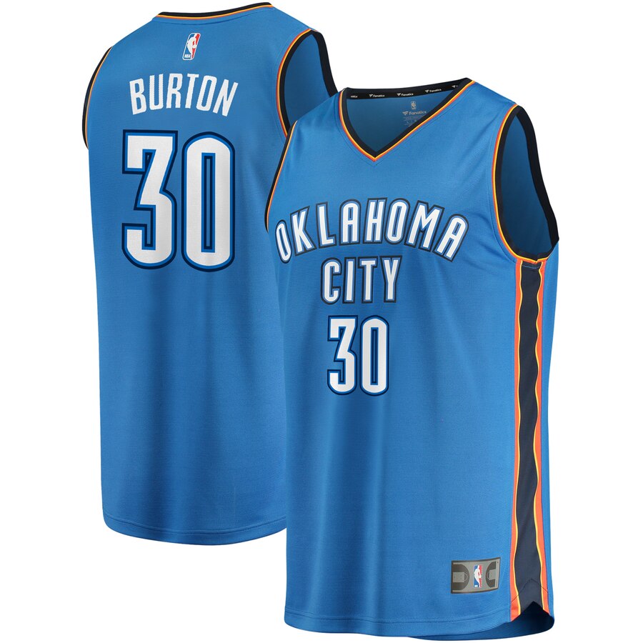 Deonte Burton Oklahoma City Thunder Fanatics Branded Fast Break Replica Jersey - Icon Edition - Blue