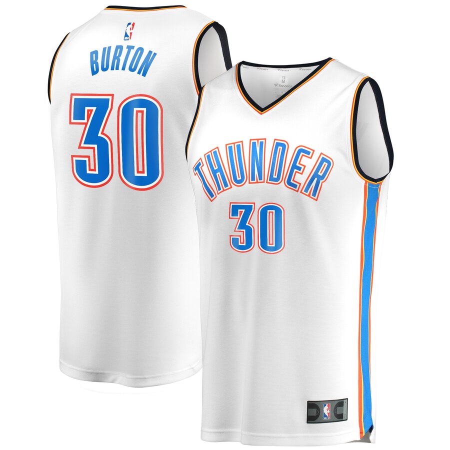 Deonte Burton Oklahoma City Thunder Fanatics Branded Youth Fast Break Player Jersey - Association Edition - White