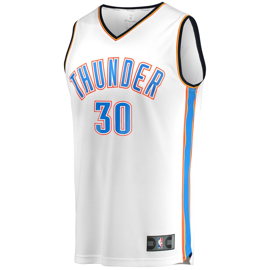 Alternative view of Deonte Burton Oklahoma City Thunder Fanatics Branded Youth Fast Break Player Jersey - Association Edition - White