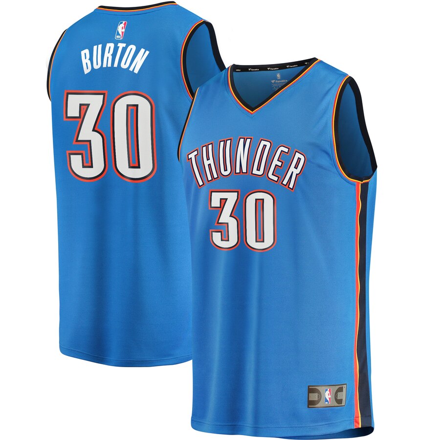 Deonte Burton Oklahoma City Thunder Fanatics Branded Youth Fast Break Player Jersey - Icon Edition - Blue