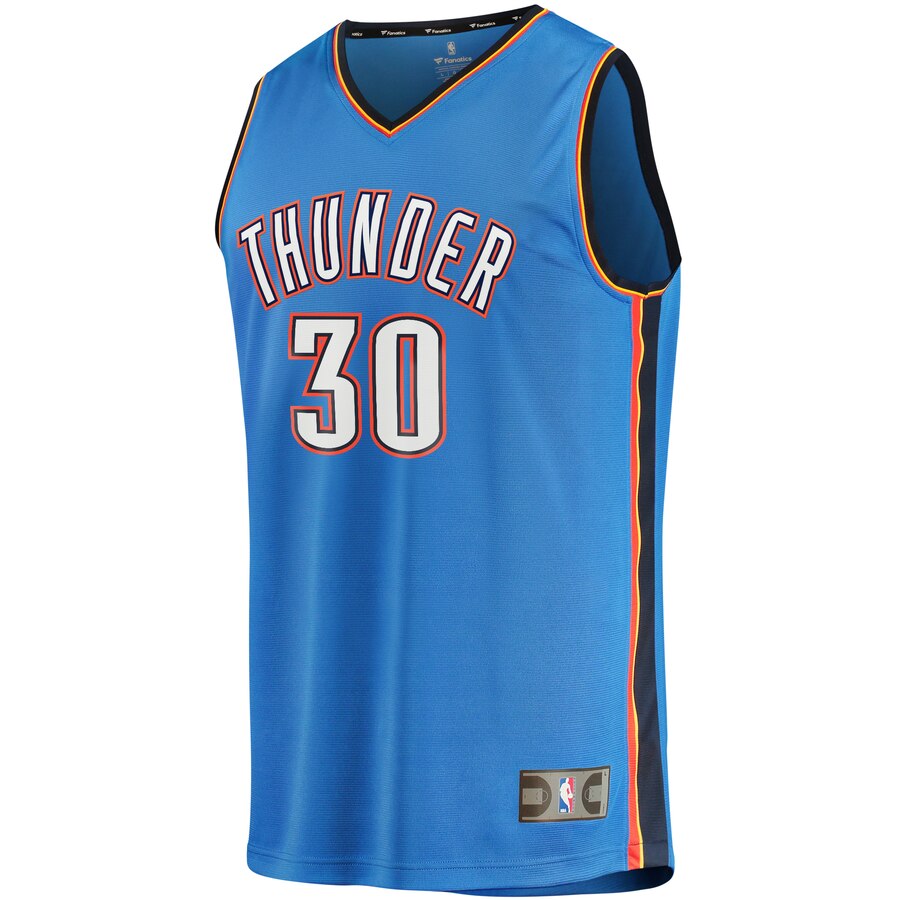 Alternative view of Deonte Burton Oklahoma City Thunder Fanatics Branded Youth Fast Break Player Jersey - Icon Edition - Blue
