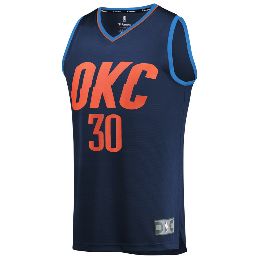 Alternative view of Deonte Burton Oklahoma City Thunder Fanatics Branded Youth Fast Break Player Jersey - Statement Edition - Navy