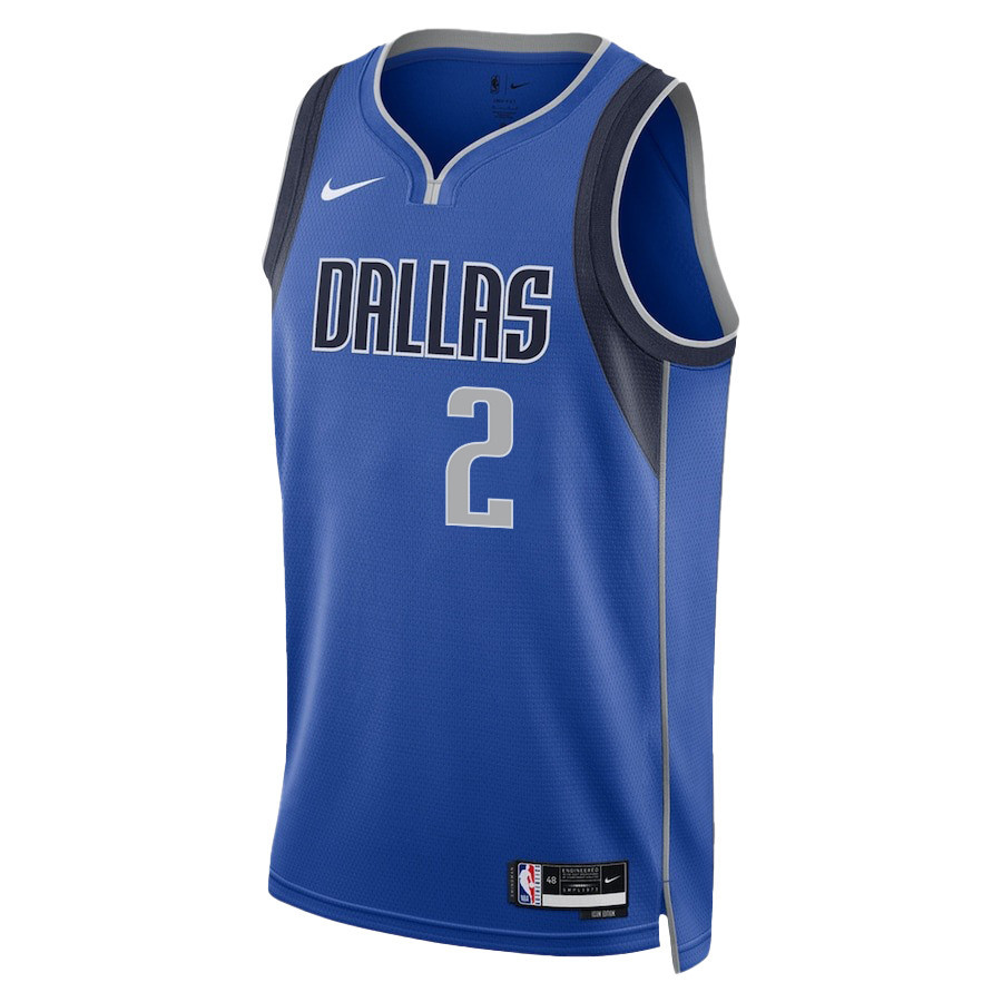 Alternative view of Dereck Lively II 2 Dallas Mavericks 2024 FINALS PATCH Swingman Jersey - Icon Edition - Blue - JS314 