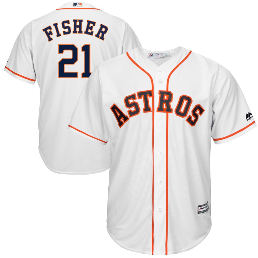 Derek Fisher Houston Astros Majestic Home Cool Base Player Jersey – White