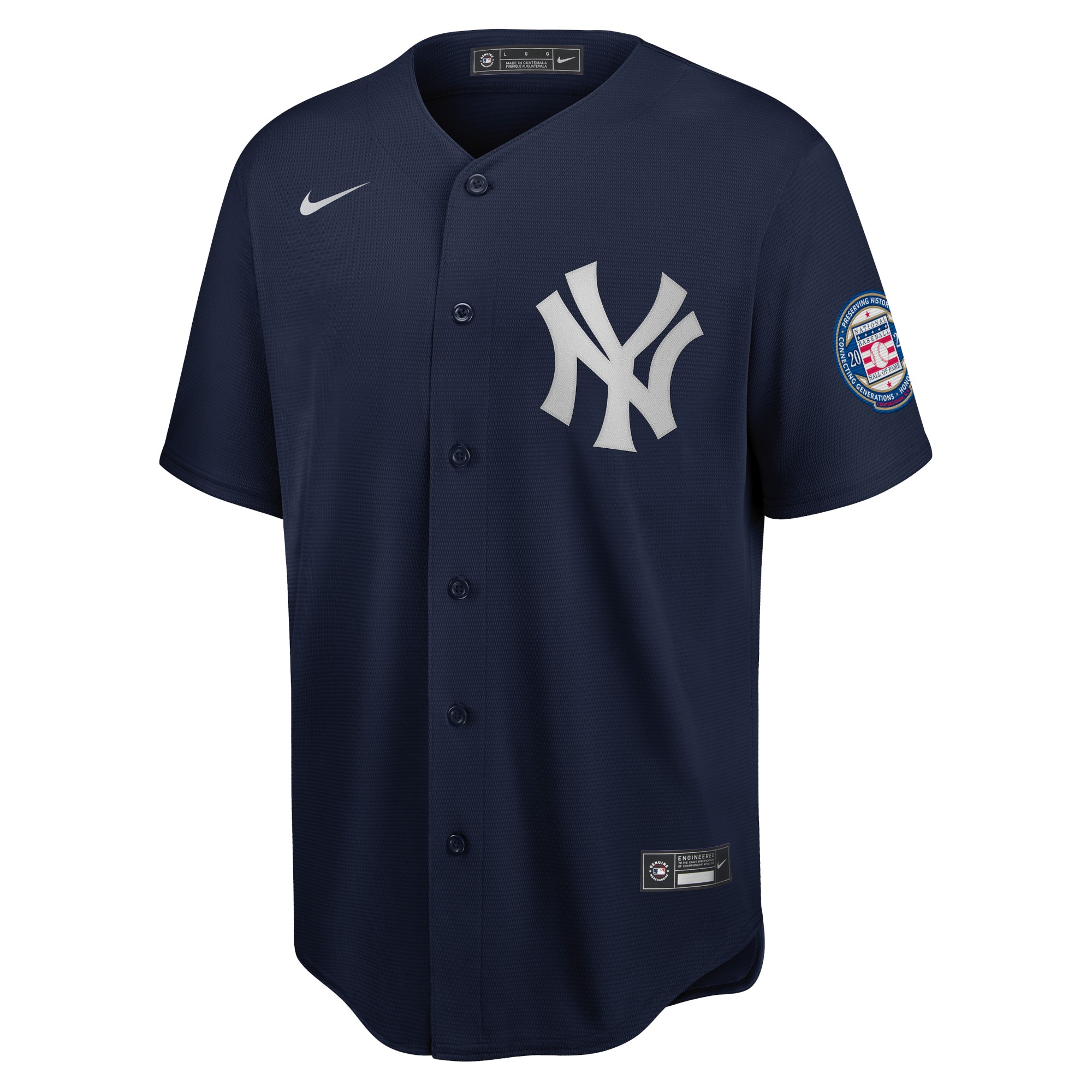 Alternative view of Derek Jeter New York Yankees 2020 Hall Of Fame Induction Alternate Replica Player Jersey – Navy