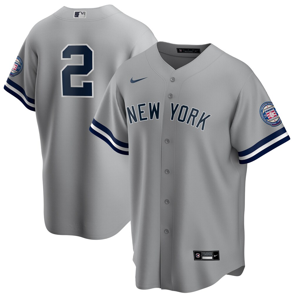 Derek Jeter New York Yankees 2020 Hall Of Fame Induction Jersey - Gray