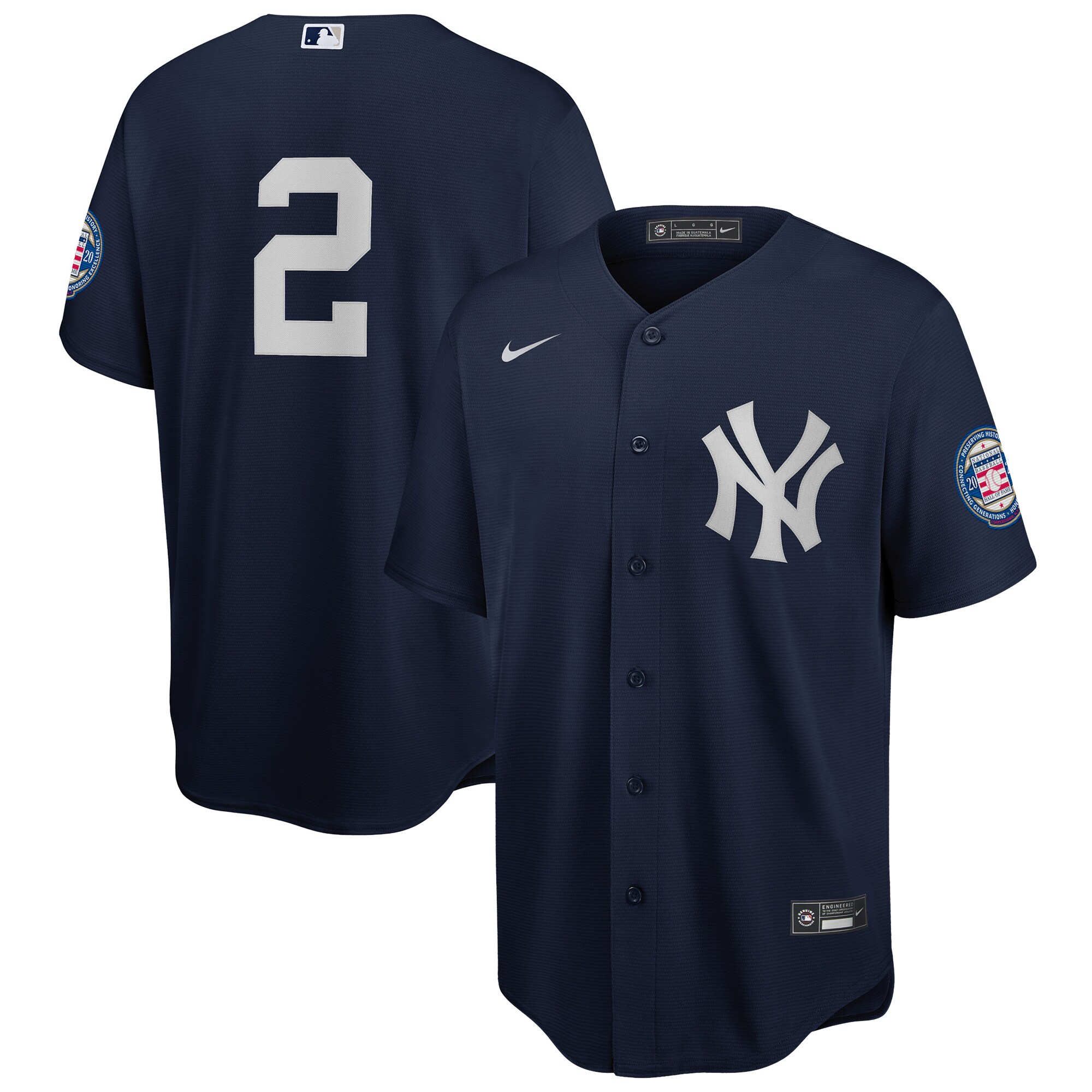 Derek Jeter New York Yankees 2020 Hall Of Fame Induction Replica Jersey - Gray
