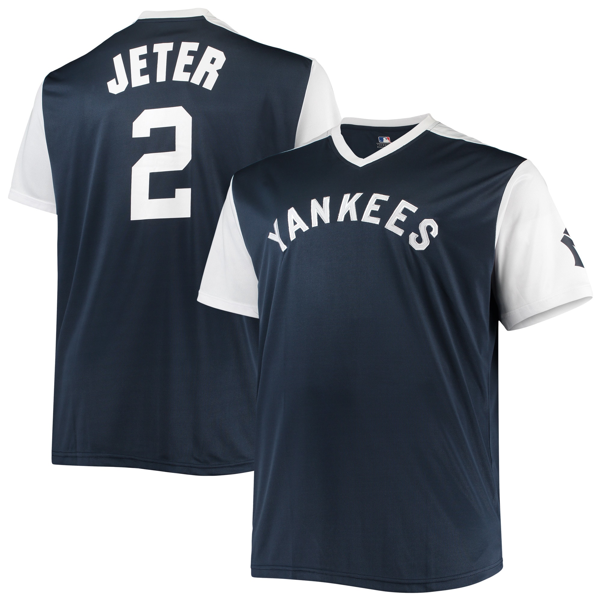 Derek Jeter New York Yankees Cooperstown Collection Player Replica Jersey - Navy/white