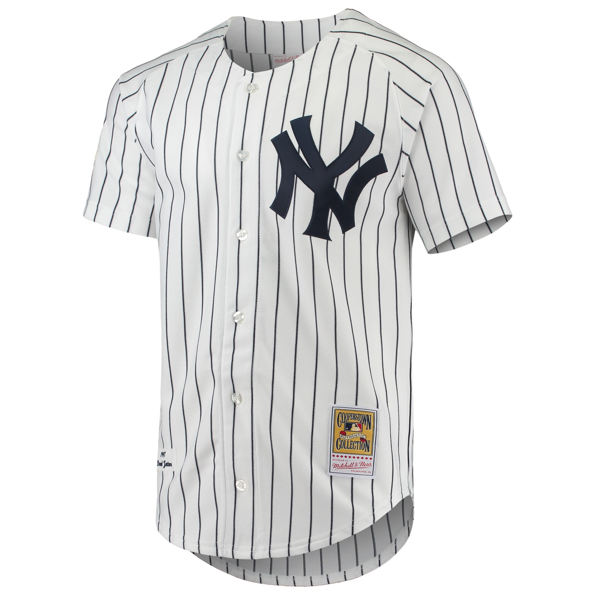 Alternative view of Derek Jeter New York Yankees Mitchell & Ness 1997 Cooperstown Collection Authentic Jersey - White