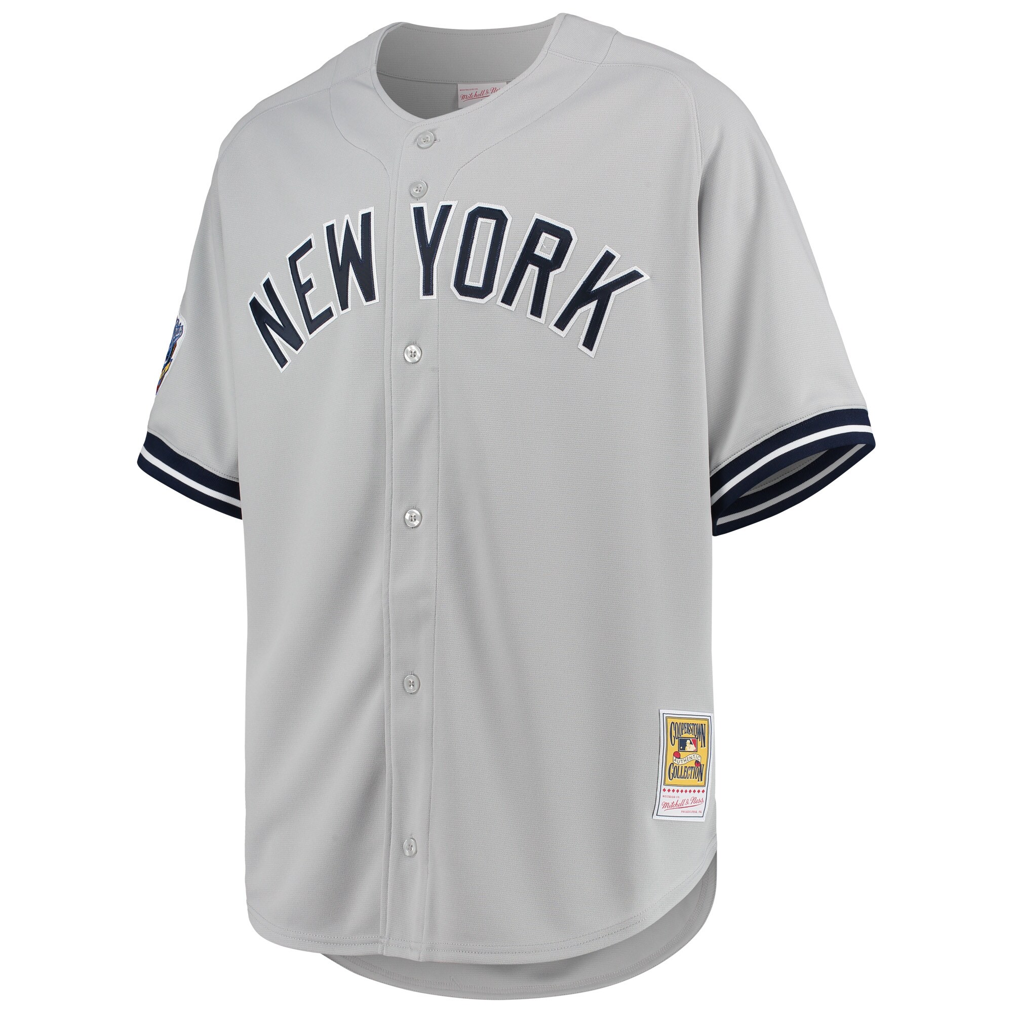 Alternative view of Derek Jeter New York Yankees Mitchell & Ness 1998 Cooperstown Collection Road Authentic Jersey - Gray