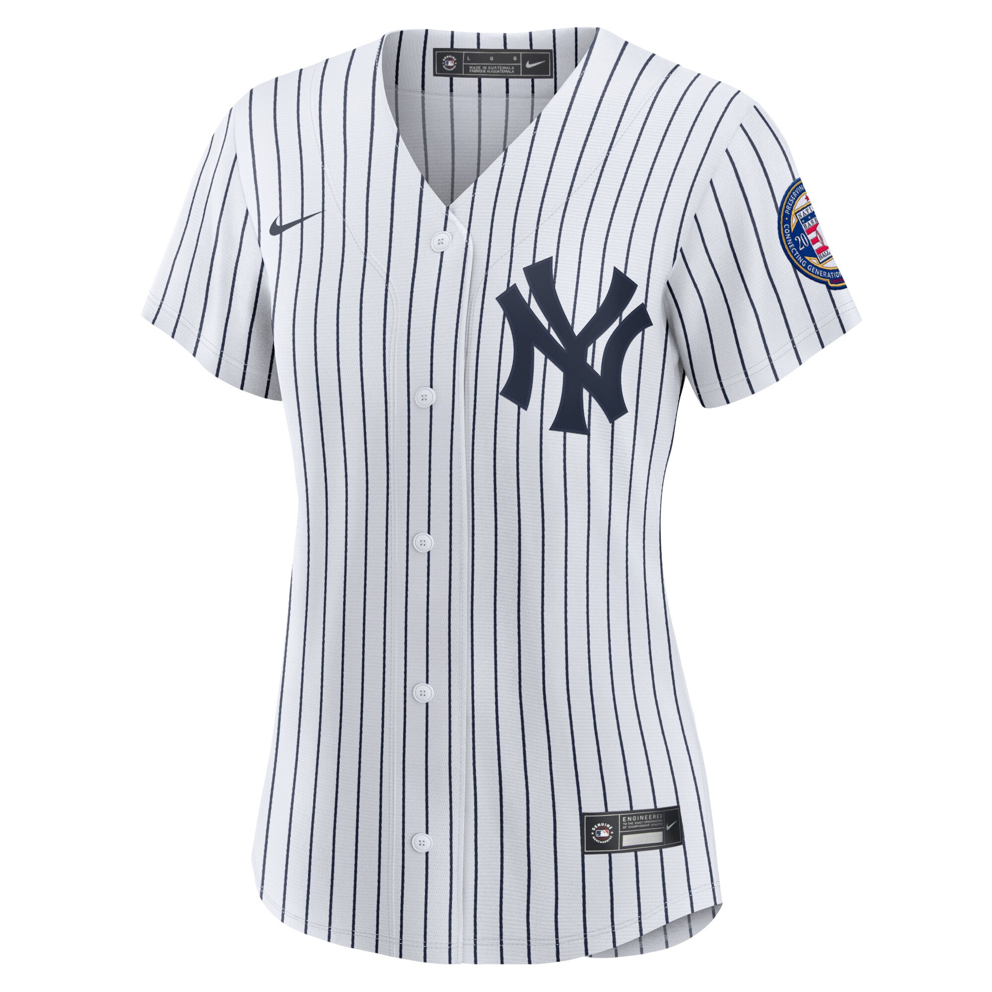 Alternative view of Derek Jeter New York Yankees Women’s 2020 Hall Of Fame Induction Home Replica Player Name Jersey – White/navy