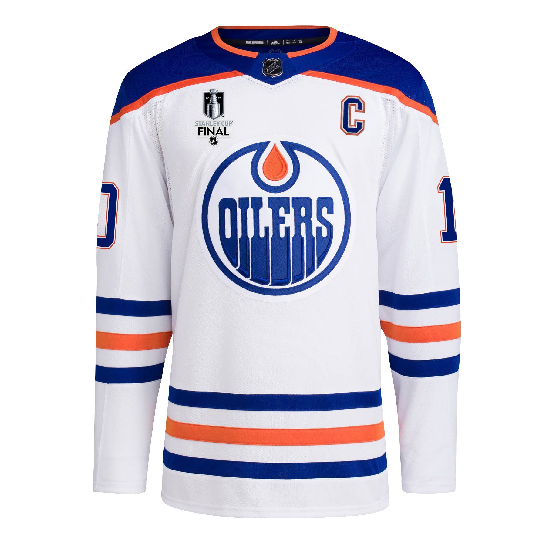 Alternative view of Derek Ryan 10 Edmonton Oilers 2024 STANLEY CUP Final Away Jersey - Men, White - JS607 