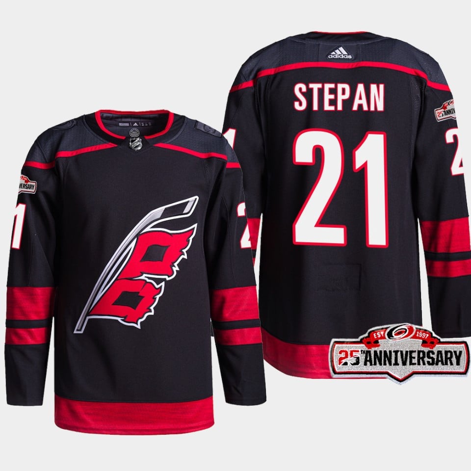 Derek Stepan 21 Carolina Hurricanes Black Jersey Alternate - JS614 