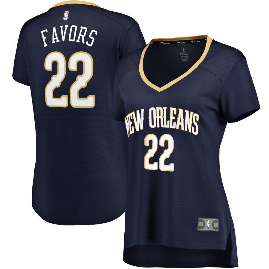 Derrick Favors New Orleans Pelicans Fanatics Branded Women's Fast Break Replica Jersey Navy - Icon Edition