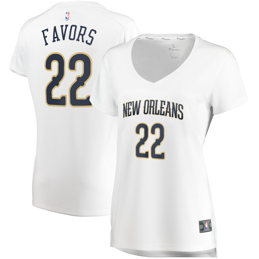 Derrick Favors New Orleans Pelicans Fanatics Branded Women's Fast Break Replica Jersey White - Association Edition