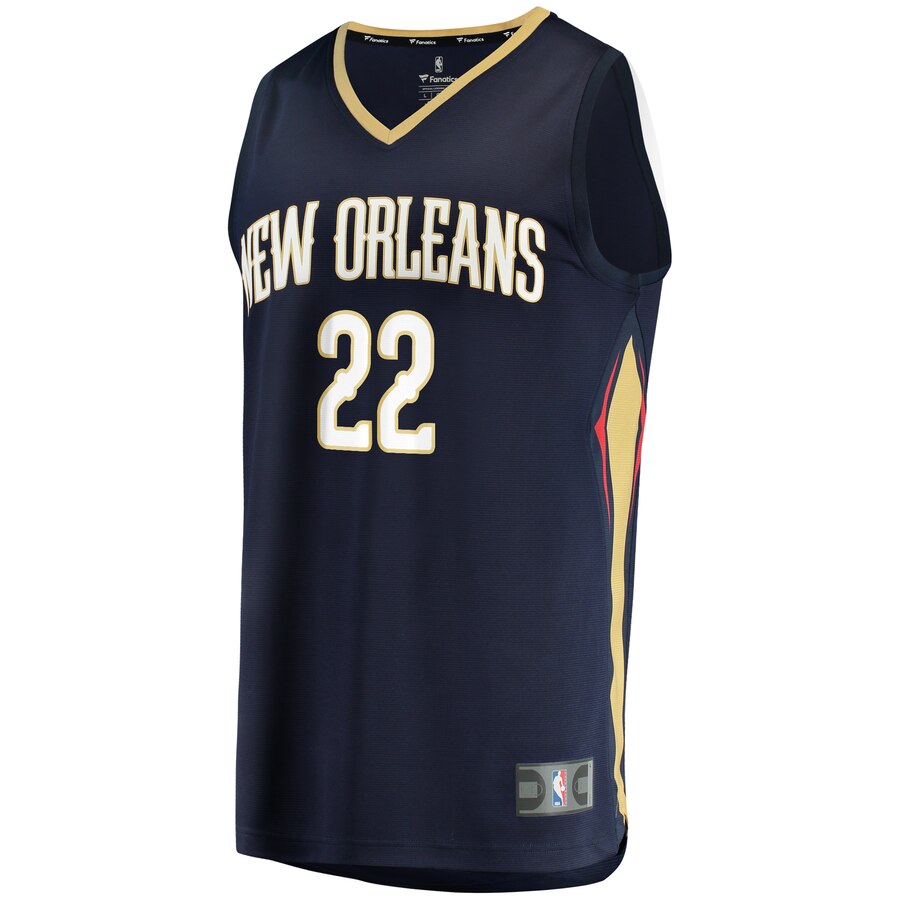 Alternative view of Derrick Favors New Orleans Pelicans Fanatics Branded Youth Fast Break Replica Jersey Navy - Icon Edition