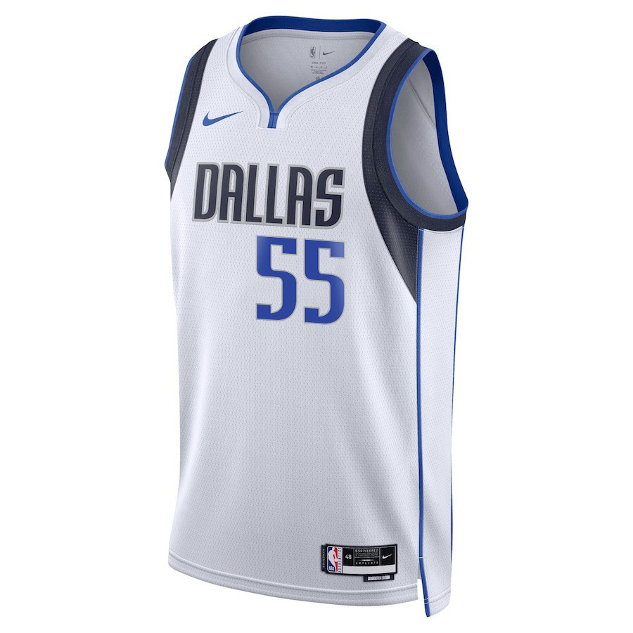 Alternative view of Derrick Jones Jr. 55 Dallas Mavericks 2024 FINALS PATCH Swingman Jersey - Association Edition - White - JS929 