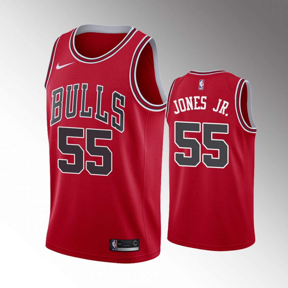 Derrick Jones Jr. Chicago Bulls 2021 Icon Edition Red 2021 Trade Jersey