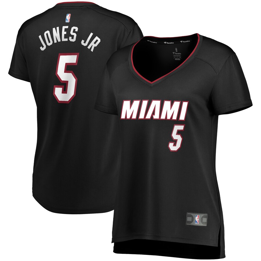 Derrick Jones Jr. Miami Heat Fanatics Branded Women's Fast Break Replica Player Jersey - Icon Edition - Black